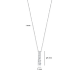 Vertical Zirconia Necklace