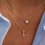Zirconia Bar Necklace