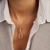 Organic Open Zirconia Necklace