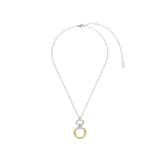 Open Modern Pavé Circle Necklace