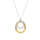 Organic Double Drop Zirconia Necklace