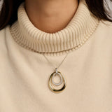 Organic Double Drop Zirconia Necklace