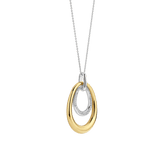 Organic Double Drop Zirconia Necklace