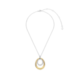 Organic Double Drop Zirconia Necklace