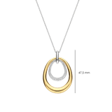 Organic Double Drop Zirconia Necklace