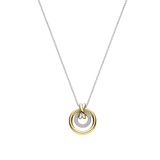 Contrast Crossover Circle Necklace