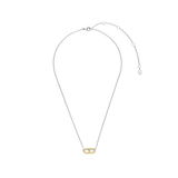 Open Chain Necklace with Round Zirconia