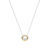 Zirconia Double Circle Necklace