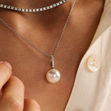 Icon Pearl Necklace Silver