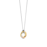 Tricolor Twisted Circle Necklace