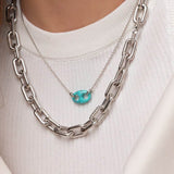 Coffee Bean Turqoise Necklace