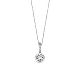 Classic Round Zirconia Necklace with pendant