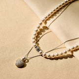 Zirconia Heart Necklace with pendant