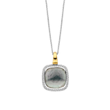 Zirconia Cushion Necklace with pendant