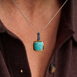 Turqoise Cushion Necklace with pendant