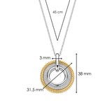 Structure Circle Necklace with pendant