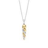 Zirconia Twist Necklace with pendant