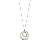 Sculptural Twisted Zirconia Necklace with pendant