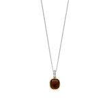Smokey Brown Cushion Necklace with pendant