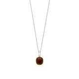 Smokey Brown Cushion Necklace with pendant