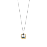 Blue Zirconia Cushion Necklace with pendant