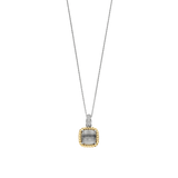 Grey Zirconia Cushion Necklace with pendant