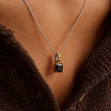 Necklace with Black Square pendant