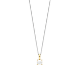 Necklace with Square Pearl pendant 11mm