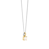 Necklace with Square Pearl pendant 11mm