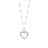Zirconia Heart Necklace with pendant