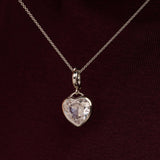 Zirconia Heart Necklace with pendant