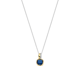 Blue Cushion Necklace with pendant