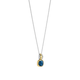 Blue Cushion Necklace with pendant