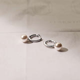 Zirconia Pearl Hoops