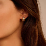 Vintage Zirconia Chain Hoops