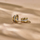 Vintage Zirconia Chain Hoops