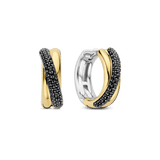 Black Zirconia Crossover Hoops