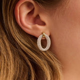 Classic Soft Oval Zirconia Earrings