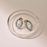 Classic Soft Oval Zirconia Earrings