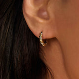 Bicolor Twisted Hoops