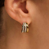 Structured Triple Band Zirconia Hoops