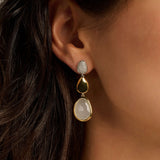 Drop Earrings with Luxury stone