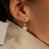 Classic Square Zirconia Hoops