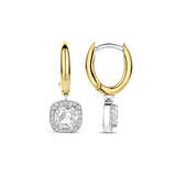 Classic Square Zirconia Hoops