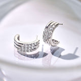 Stardust Zirconia Layered Earrings