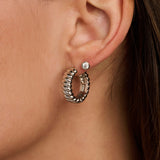 Vintage Ribbed Hoops