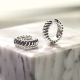 Vintage Ribbed Hoops