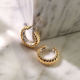 Vintage Ribbed Hoops