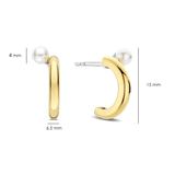 Pearl Half Hoop Earrings