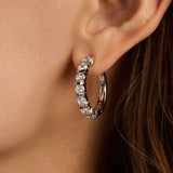 Contrast Tennis Hoops Silver 25mm